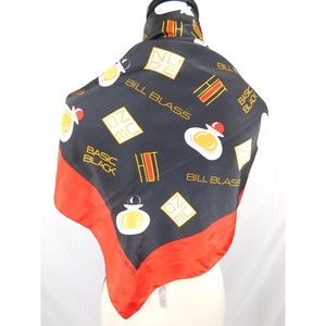 Vintage Bill Blass X-Large Chic Perfume Bottles Print Silky Square Scarf